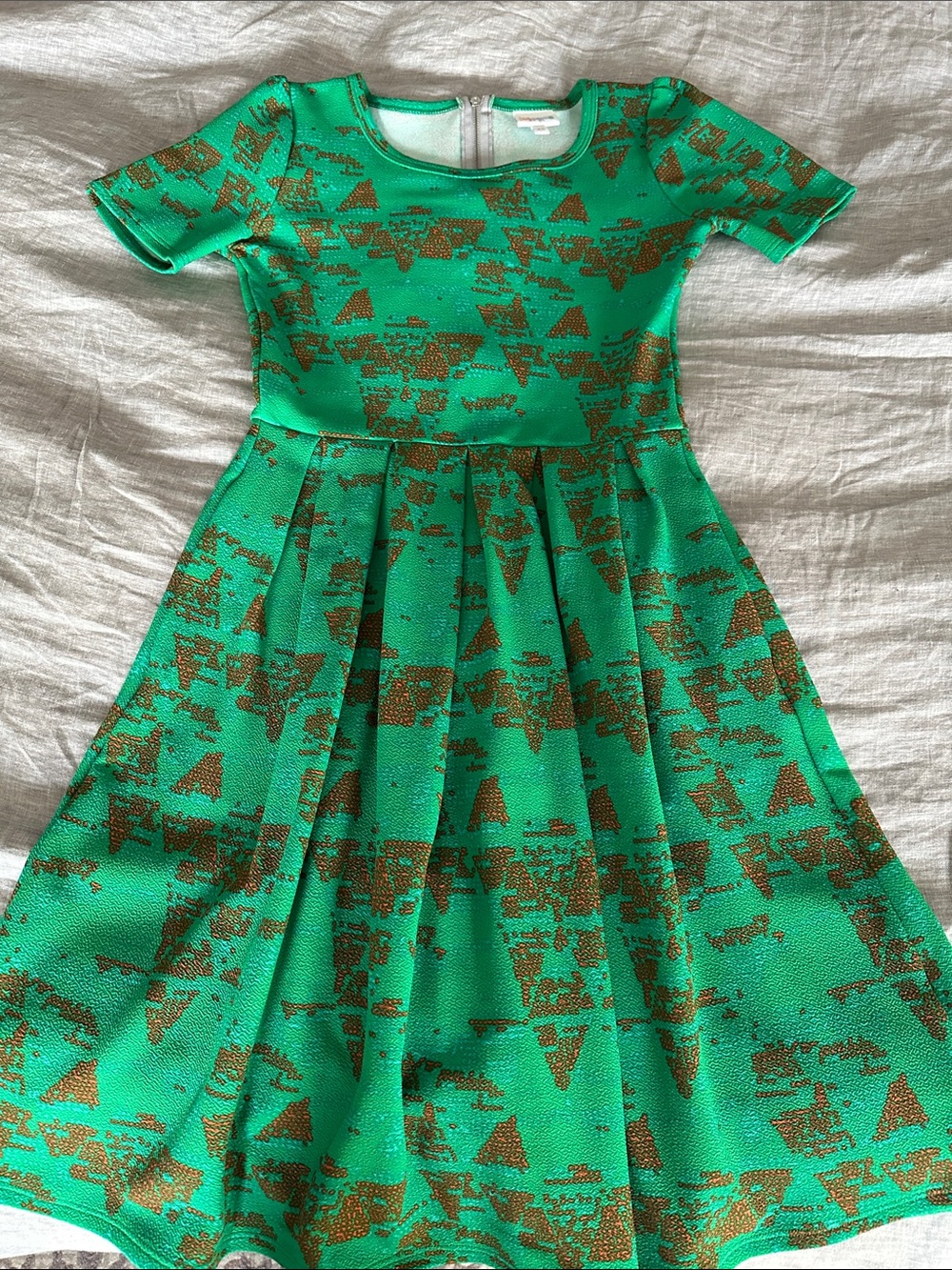 LuLaRoe Amelia Dress with Geometric Pattern